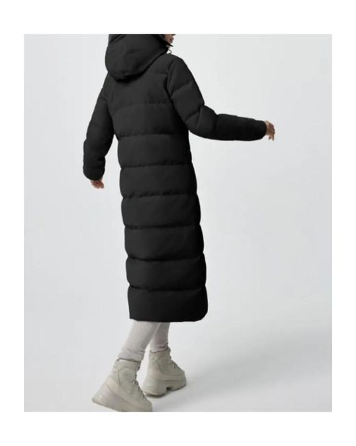 Canada Goose Black Mystique Quilted Hooded Parka Coat