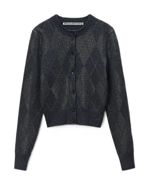 Alexander Wang Black Wool Blend Cardigan