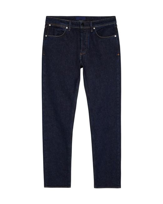 Stone Island Blue Logo-Appliquéd Slim-Leg Jeans for men