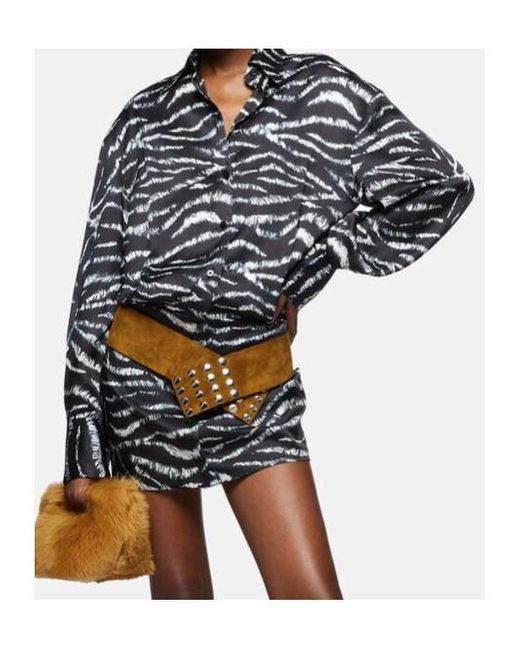 The Attico Black The Silvye Mini Shirt Dress