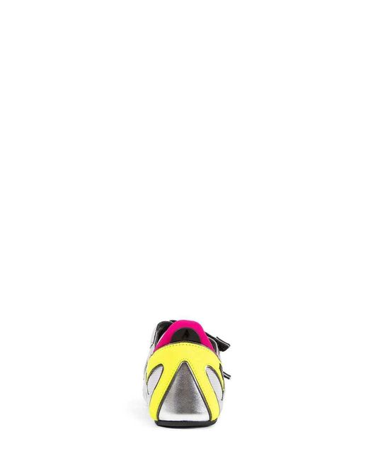 The Attico Green Floor 01 Holographic Ballet Flats