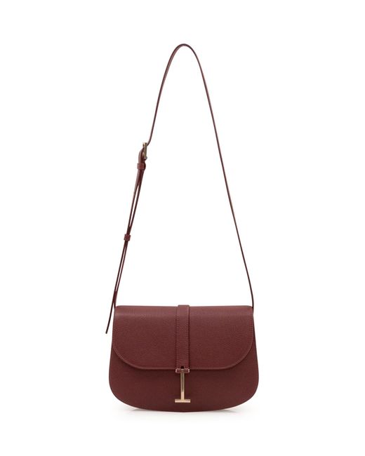 Tom Ford Red Foldover-Top Small Crossbody Bag
