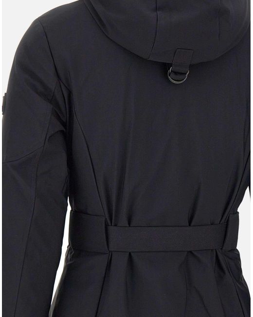 Moose Knuckles Blue Belted Jacket
