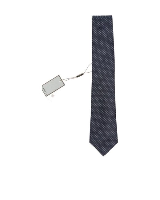 Canali Blue Pointed Tie for men