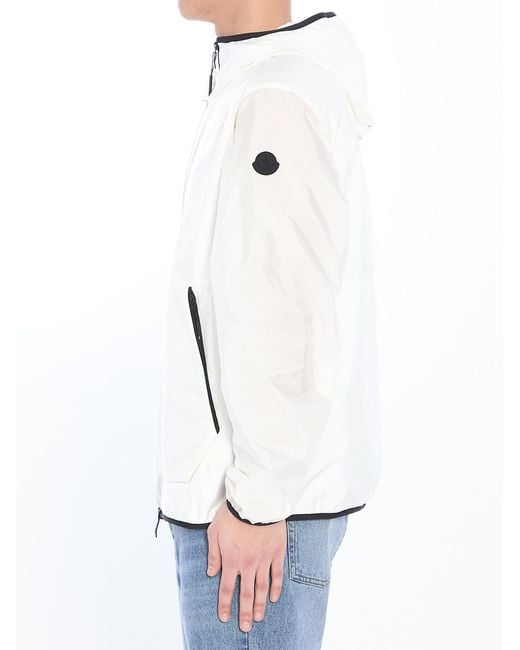 Moncler White Granier Zip-Up Hooded Jacket for men