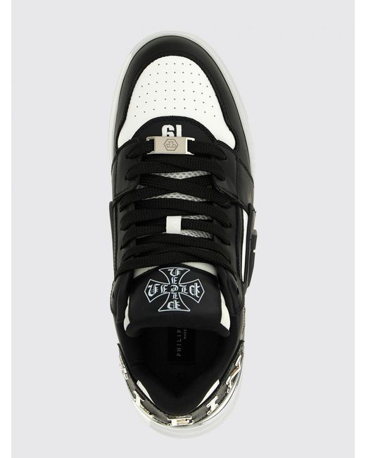 Philipp Plein Black Phantom Kicks Low-Top Sneakers