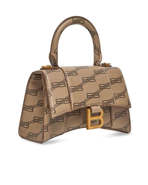 Balenciaga Brown Hourglass Monogram Xs Shoulder Bag