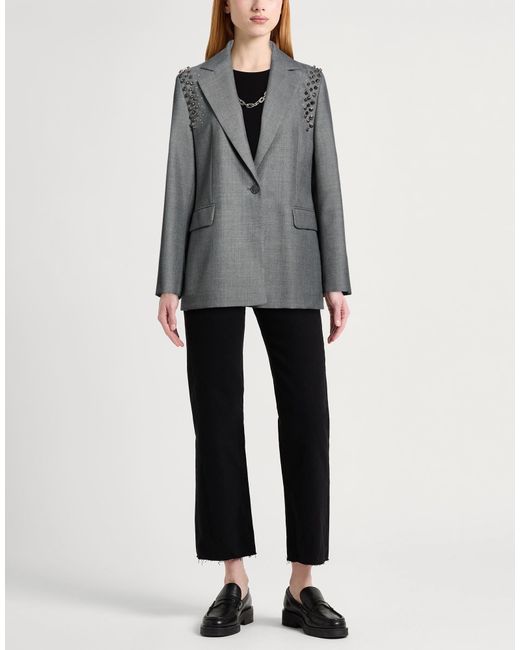 MAX&Co. Gray Single-Breasted Blazer