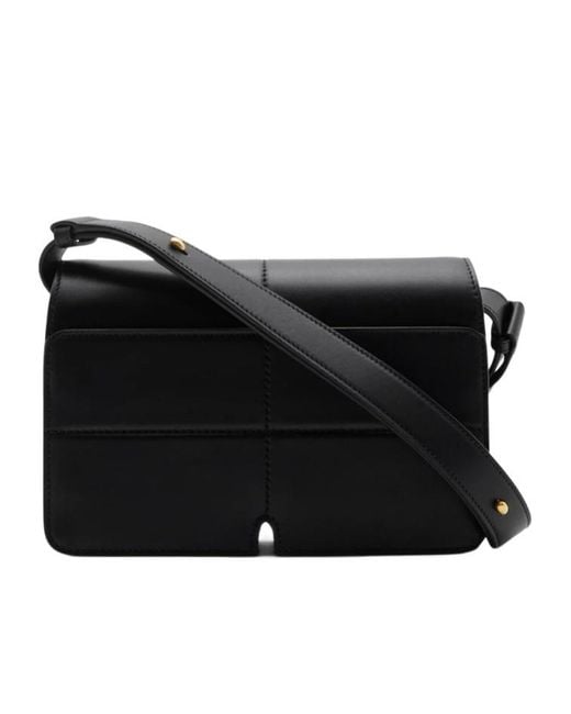 Burberry Black Snip Foldover-Top Shoulder Bag