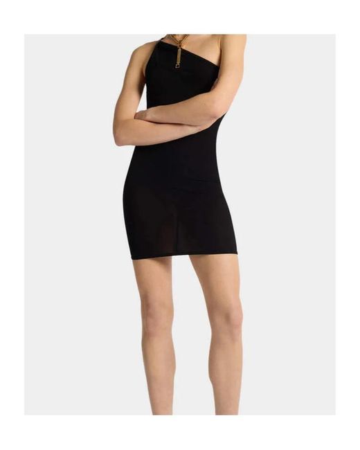 DSquared² Black Chic Night Mini Jersey Dress