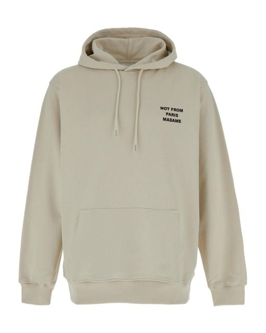Drole de Monsieur Gray Cotton Hoodie for men