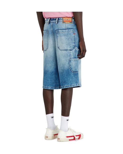 DIESEL Blue Relaxed Shorts for men
