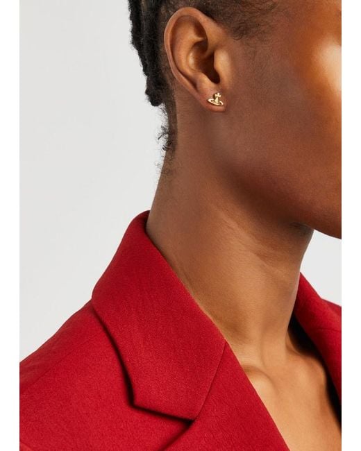Vivienne Westwood White Lorelei Orb Stud Earrings