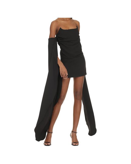 GIUSEPPE DI MORABITO Black Jersey Mini Gown