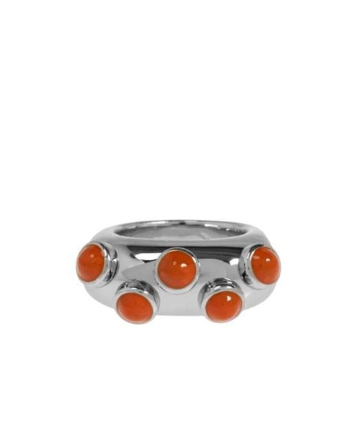 Marni White Embellished Ring