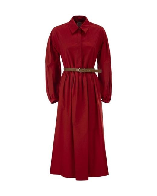 Max Mara Red Mstmarmo Cotton Sat