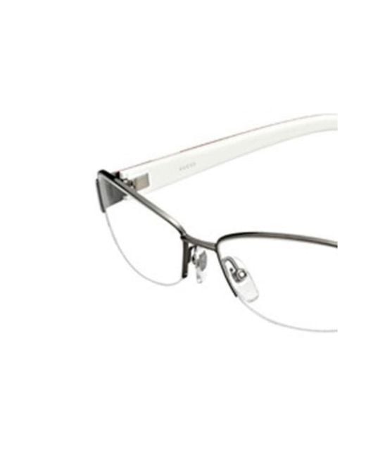 Gucci White Logo Details Flat Mirror