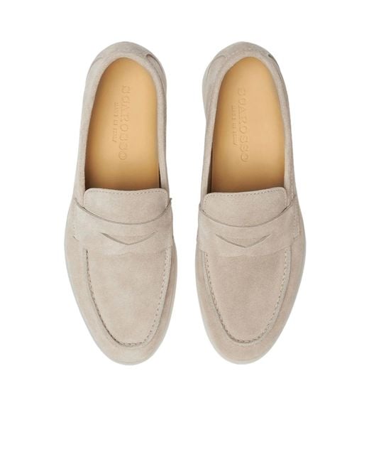 Scarosso Natural Luciana Almond Toe Loafers