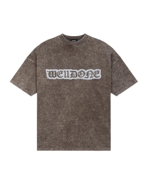 we11done Gray Open-Necked Shirt for men