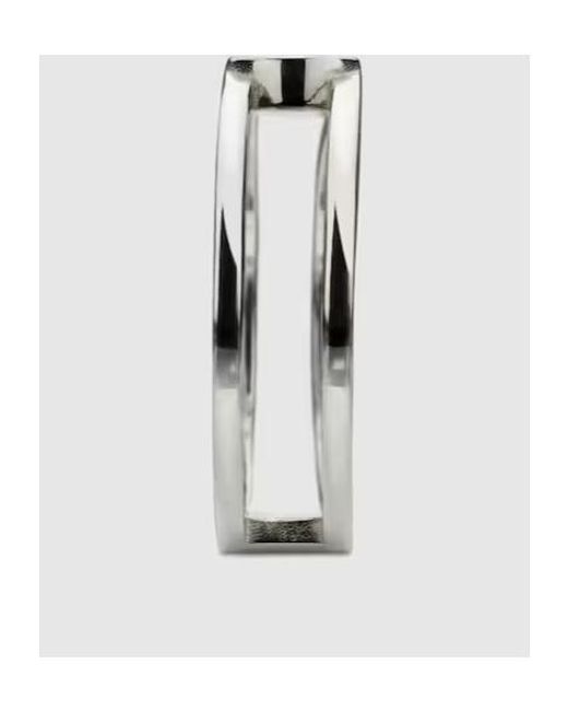 Gucci White Interlocking Ring for men