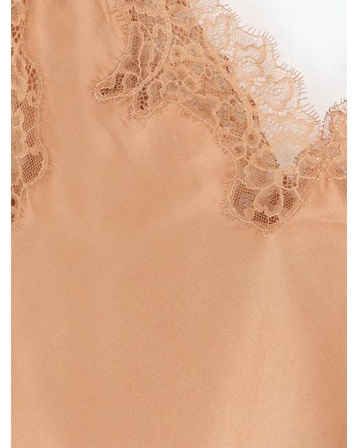 Mes Demoiselles Brown Lace Trim Camisole Top