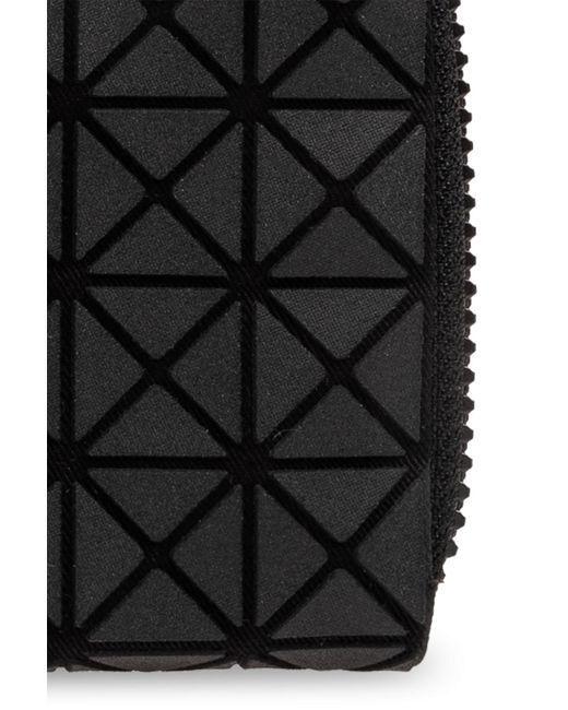 Issey Miyake Black Clam Geometric-Panelled Wallet for men
