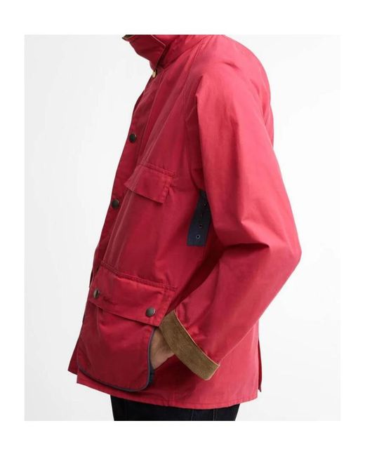 Barbour Red X Paul Smith Contrast-Collar Jacket for men