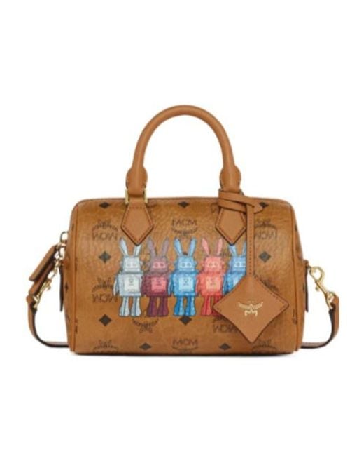 MCM Brown Ella Boston Bag