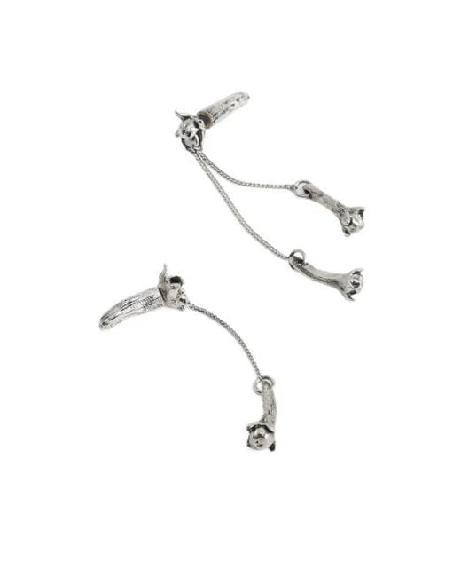 Lemaire White Chain Earrings