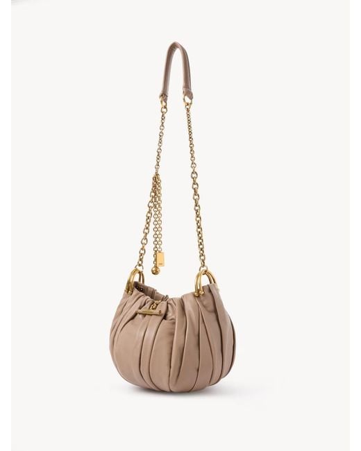 Chloé Metallic Chloé Plissé Chain Pleated Shoulder Bag