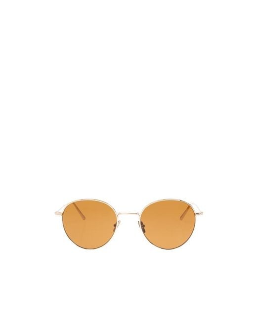 Totême Metallic Logo-Engraved Round-Frame Sunglasses