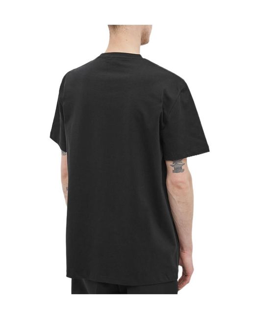 McQueen Black Logo Patch Crewneck T-Shirt for men