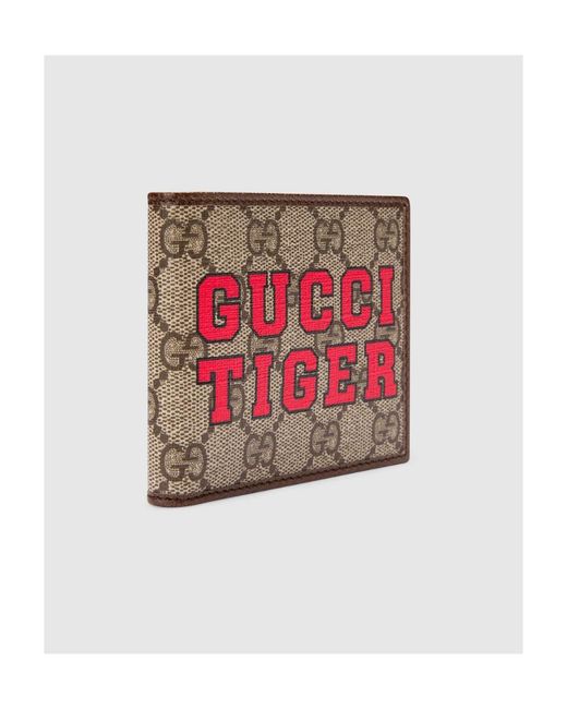 Gucci Red Tiger Canvas Wallet for men