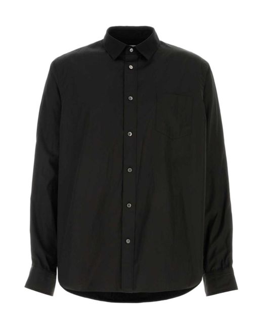 Sacai Black Poplin Shirt for men