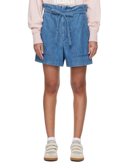 Isabel Marant Blue Isabel Marant Étoile Drawstring Denim Shorts