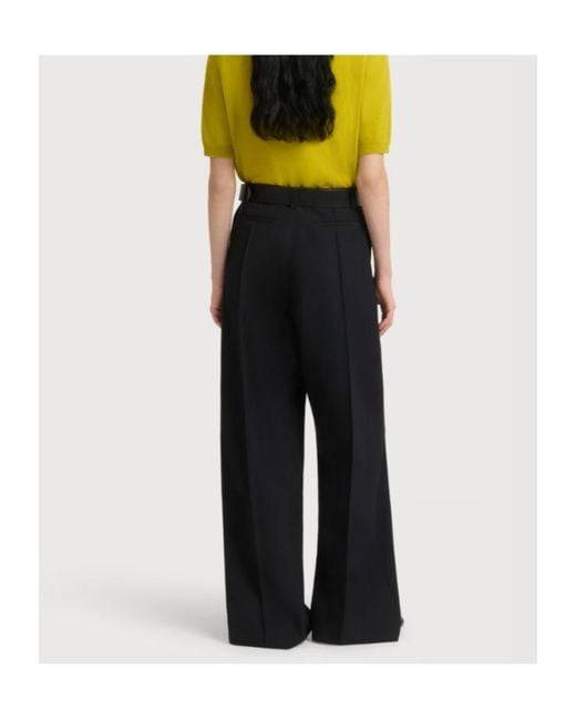 Marni Black High-Waist Pleated Trousers