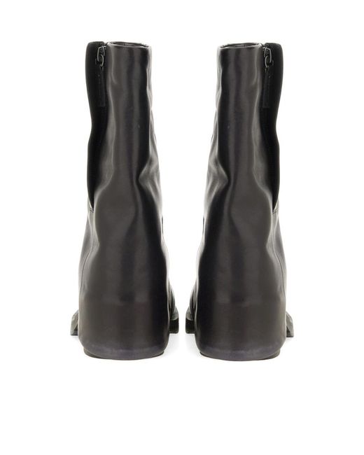 Ash Black Round-Head Short Boots