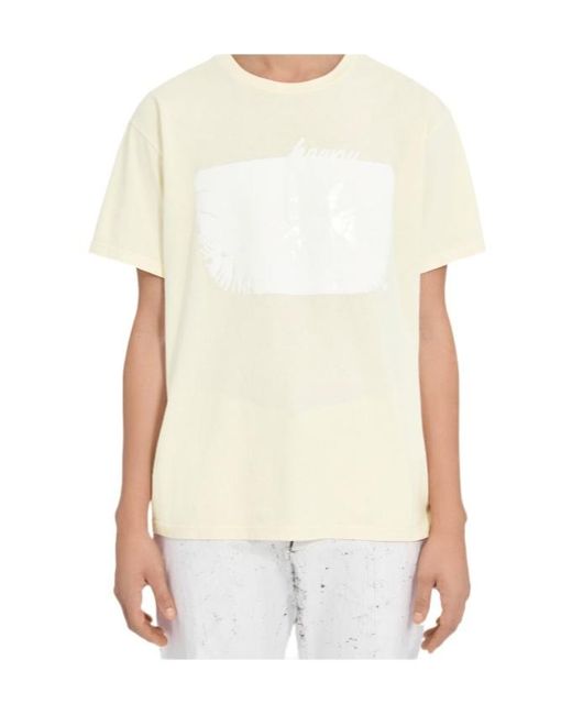 MM6 by Maison Margiela White Printed T-Shirt for men
