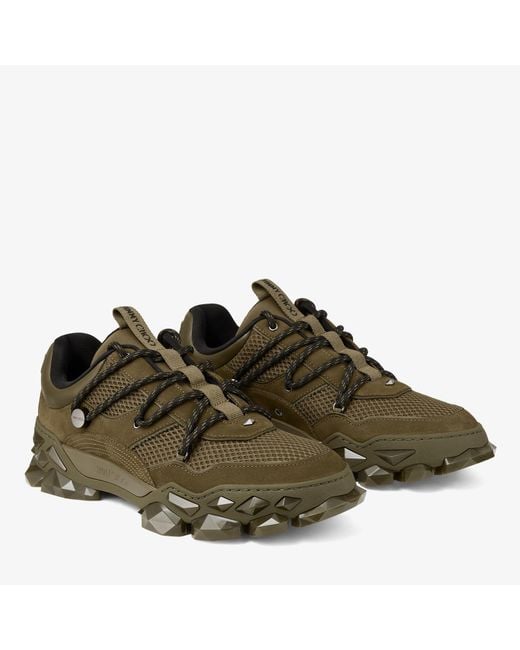 Jimmy Choo Green Lace-Up Sneakers for men