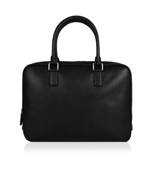 Giorgio Armani Black Logo Details Handbag for men