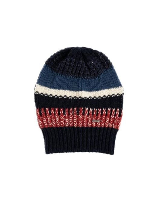 DSquared² Blue Knit Beanie Hat for men