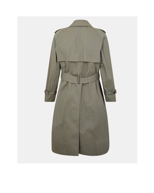 Lacoste Gray Khaki Double-Breasted Mid-Length Trench Coat for men