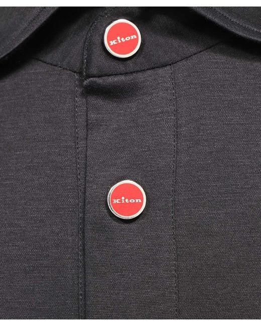 Kiton Blue Long-Sleeved Shirt for men