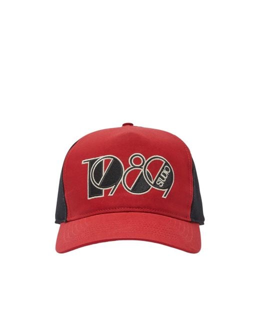 1989 STUDIO Red Logo Baseball Cap for men
