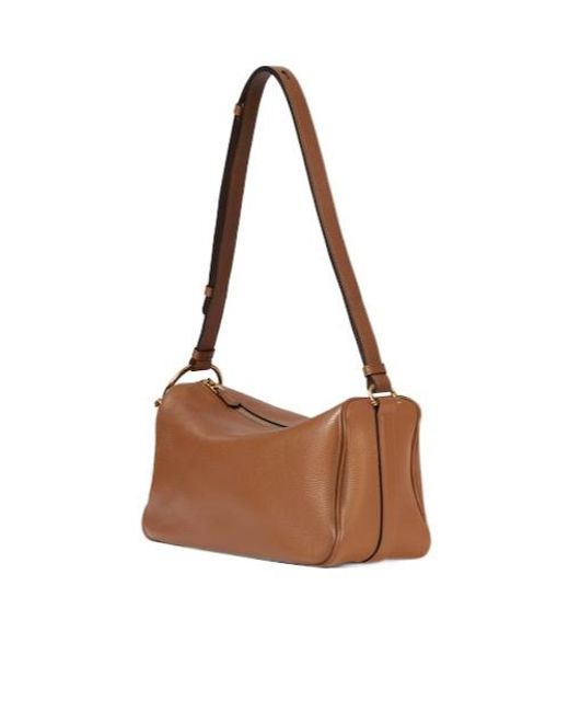 Gucci Brown Half Horsebit Medium Shoulder Bag