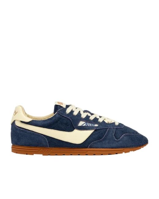 Autry Blue Windspin Suede Sneakers