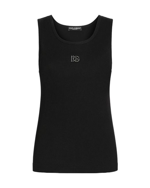 Dolce & Gabbana Black Sleeveless Tops