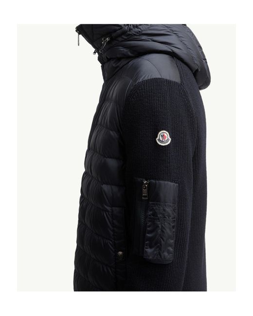 Moncler Blue Padded Front Zip Jacket for men