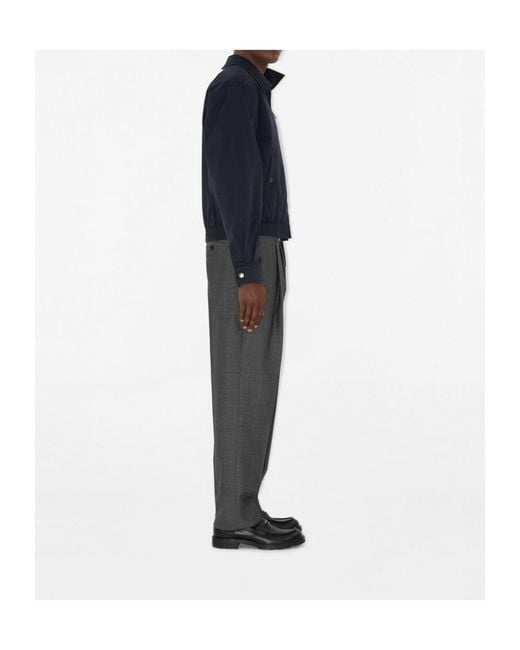 Burberry Blue Harrington Jacket for men