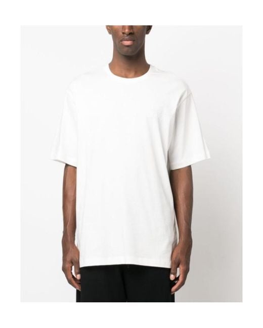 Ferrari White T-Shirt With Round Neck And Short Sleeves for men